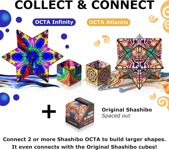 Shashibo OCTA Shape Shifting Sensory Fidget Toy – Magnetic STEM Brain Teaser - Image 6