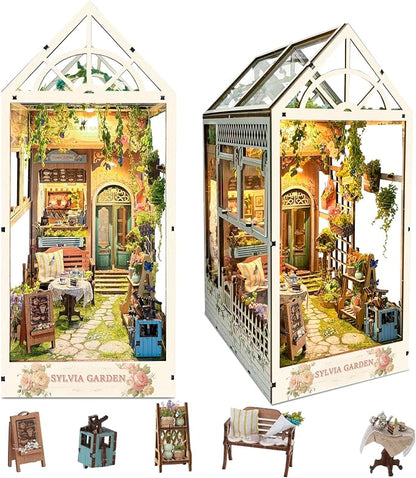 DIY Book Nook Kit, DIY Dollhouse Booknook Bookshelf Insert Decor, 3D Wooden by Unknown