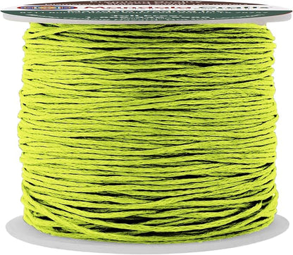 Mandala Crafts 0.5mm 109 Yards Yellow Green Cotton Waxed Cord by MandalaCrafts