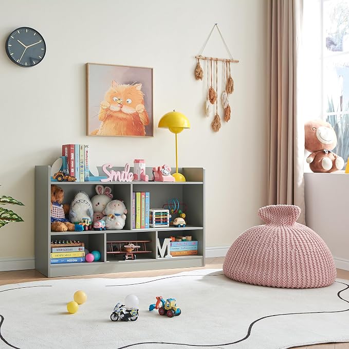 Kids Toy Storage Organizer, 5-Section Bookshelf - Image 2