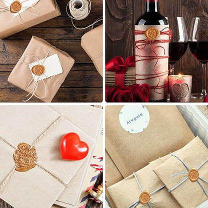 500 Pcs Dark Gold Octagon Wax Seal Beads Kit - Image 4