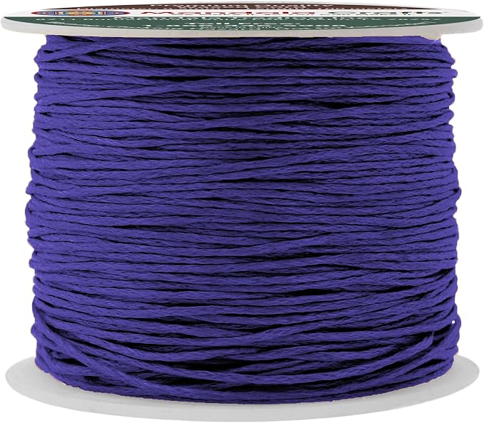 Mandala Crafts 0.5mm 109 Yards Indigo Cotton Waxed Cord by MandalaCrafts