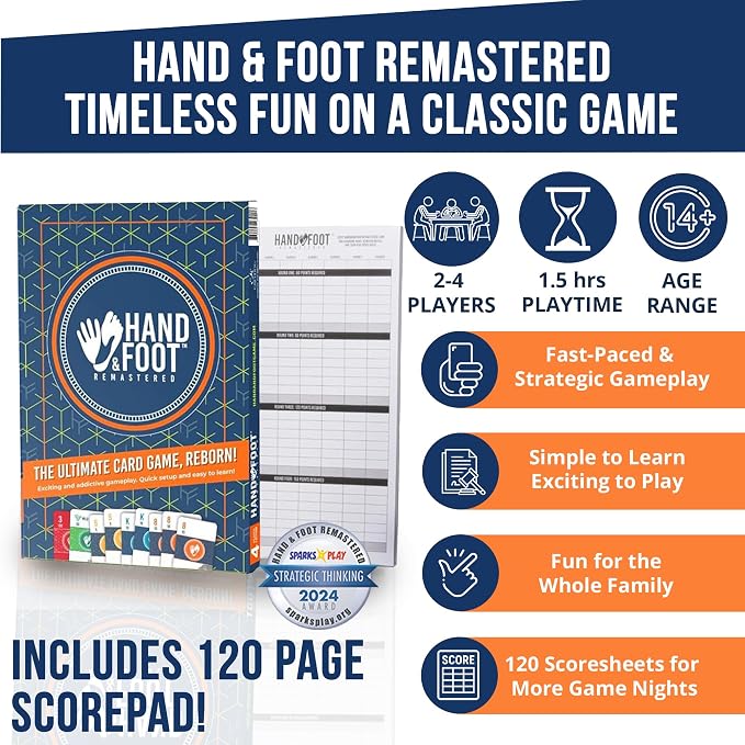 Hand & Foot Remastered 4 Player Edition – Card Game - Image 2