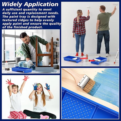 Ripeng 30 Pack 4 Inch Paint Tray Bulk Plastic Paint Roller Tray Small Painting - Image 7