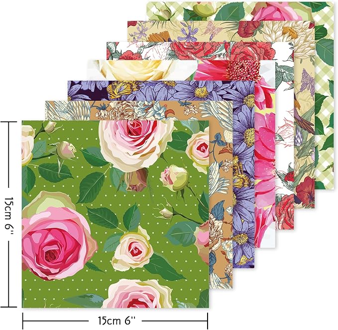 Origami 6x6 Paper Kit 150 Sheets 150 Vivid Colors Double Sided Same Printed - Image 2