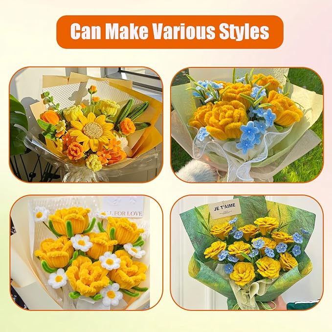 400 Pcs Pipe Cleaners Craft Set, 5 Assorted Pipe Cleaners Bulk, Chenille Stems - Image 5