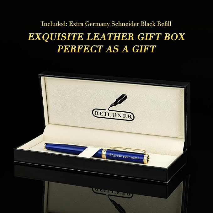 BEILUNER Blue Personalized Pen, Stunning Luxury Lacquer - Image 6