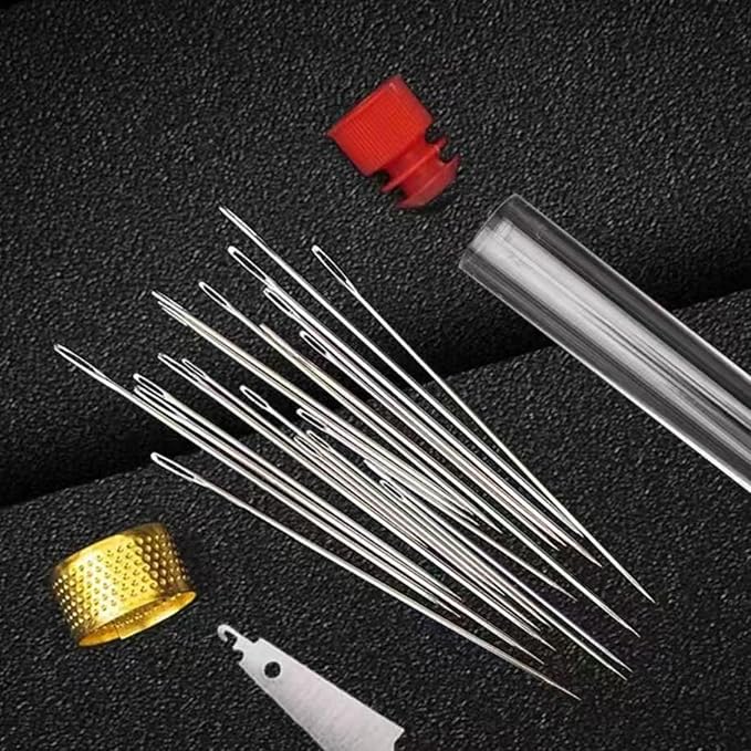 Big Eye Steel Sewing Needles Kit, 37-Piece Stainless Steel Hand Sewing Set - Image 7