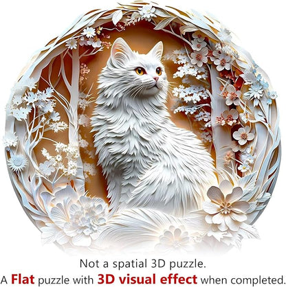 Wooden Puzzles Adults, 3D Cats Wooden Puzzles 300 Pieces, Unique Animal Shaped - Image 4