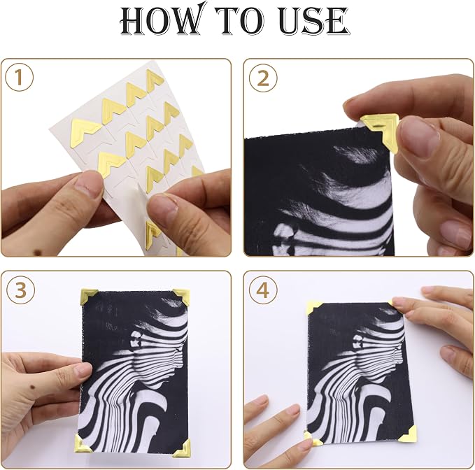 240 Pieces Photo Corners Self Adhesive Photo Corner Stickers, Picture Mounting - Image 5