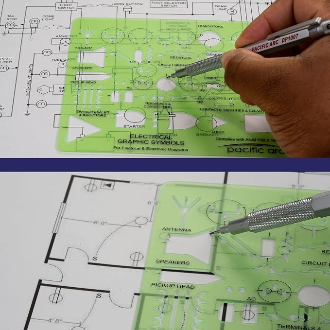 Pacific Arc Template: Electrical Graphic Symbols, 117 Openings 5" x 7" - Image 5