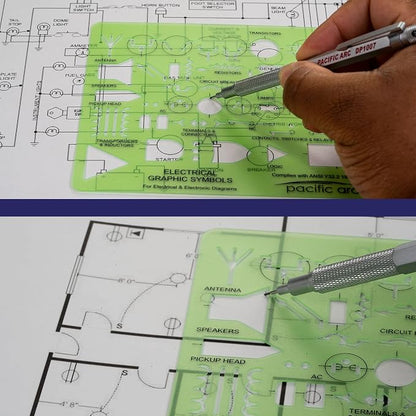 Pacific Arc Template: Electrical Graphic Symbols, 117 Openings 5" x 7" - Image 5