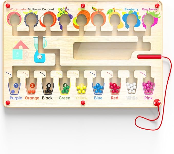 Magnetic Maze Board for Kids Age 3-5, Montessori Educational Wooden for All - Image 9