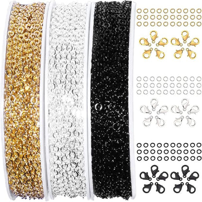 Jishi 30ft Jewelry Making Chains Bulk 2mm Necklace Chains by Jishi