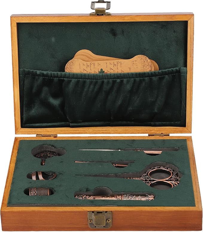 Pssopp Vintage Embroidery Scissors Set, Sewing Tool Kit by Pssopp