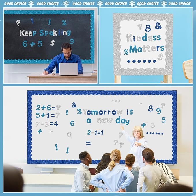 221 Pcs Classroom Bulletin Board Letters Colorful Alphabet Cutouts Number and - Image 5