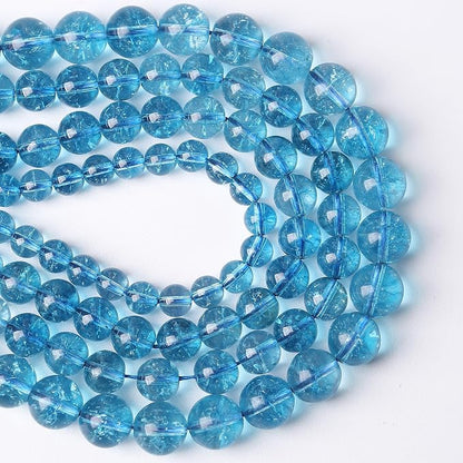 120pcs 6mm Blue Topaz Crystal Quartz Natural Stone Round Loose Beads - Image 3