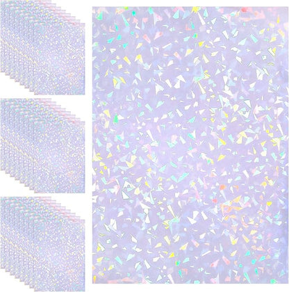 Outus 24 Sheets Holographic Sticker Paper Holographic Laminate Sheets by Outus