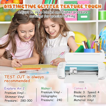 TECKWRAP Glitter Adhesive Vinyl, Permanent Craft Vinyl - Image 7