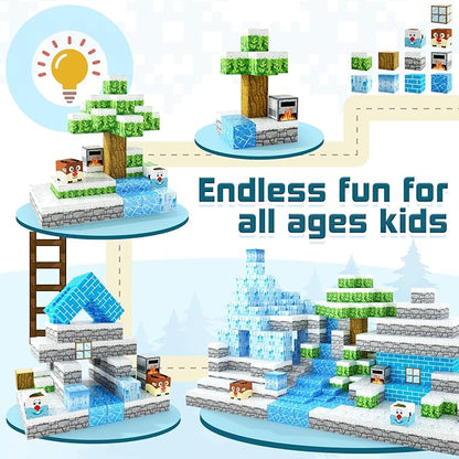 Magnetic Blocks-Build Mine Magnet World Ice Edtion, Toys - Image 7