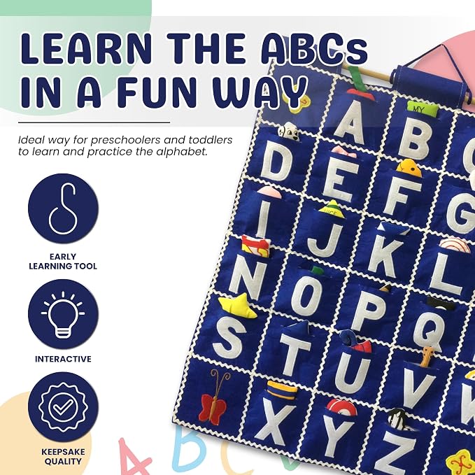 Pockets of Learning ABC Felt Wall Hanging Chart - Image 2