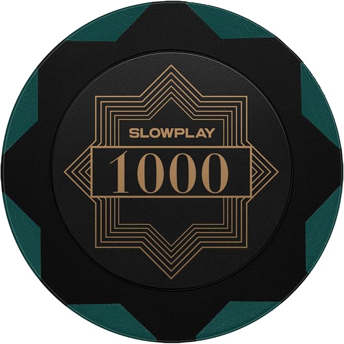 SLOWPLAY Nash Clay Poker Chips, 14 Grams Heavyweight Clay Composite, 40mm Large by SLOWPLAY