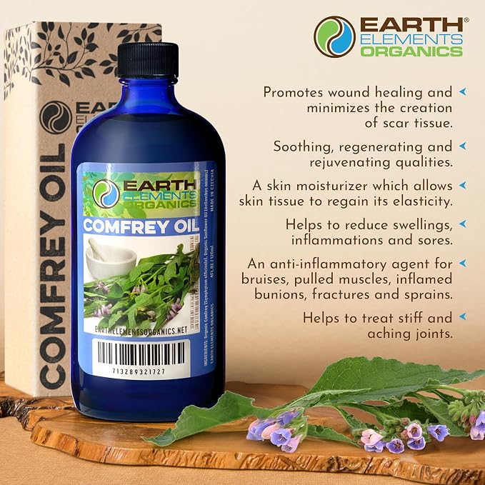 Comfrey Oil Raw with Sunflower Oil, Pressed Herbal Remedy, Support - Image 5