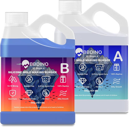BBDINO Silicone Mold Making Kit, 30A Liquid Silicon by BBDINO