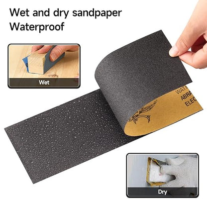 Sandpaper 600 Grit, Wet Dry Sanding Sheets9x3.6 inch - Image 3