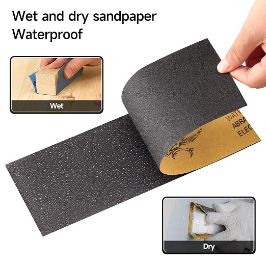 Sandpaper 400 Grit, Wet Dry Sanding Sheets 9 x 3.6 Inch - Image 3