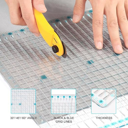 Acrylic Quilting Ruler 11.5" x 10.5" - Image 5