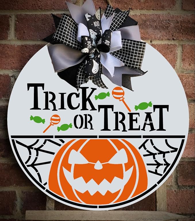 Halloween Stencils for Painting on Wood 12inch Large Halloween Stencil Hey Boo - Image 3