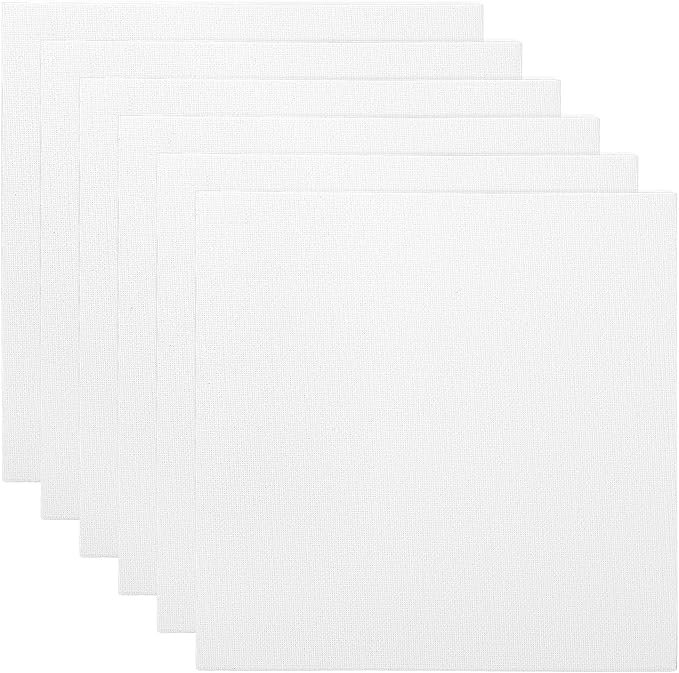 PATIKIL 12x12 Canvas Boards for Painting, 6 Pack 100% Cotton Square Triple by PATIKIL