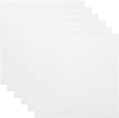 PATIKIL 12x12 Canvas Boards for Painting, 6 Pack 100% Cotton Square Triple by PATIKIL