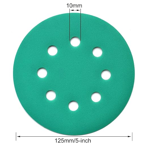 5-Inch 8-Hole Wet Dry Sanding Discs 320 Grit, Polyester Film Backed Heavy-Duty - Image 6