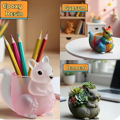 Animal Resin Molds Silicone 3D Cute Epoxy Resin Plaster Candle Holder Wax Molds - Image 6