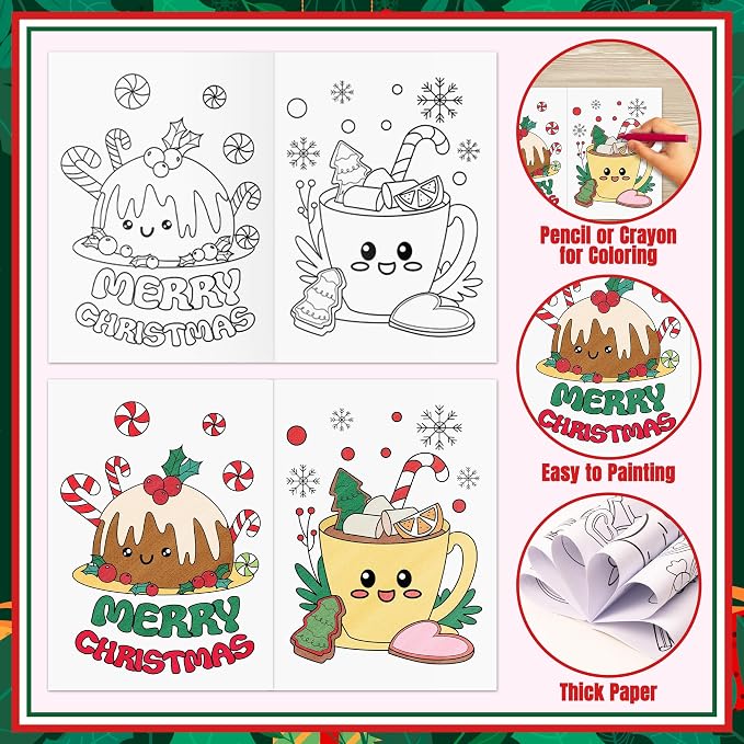 JAPBOR Christmas Food Coloring Books - Image 4