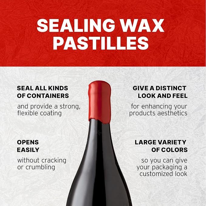 Blended Waxes, Inc. Bottle Sealing Wax Beads, Premium Pastille Wax Seal Beads - Image 3