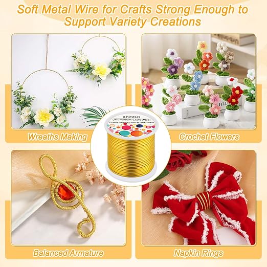 Anezus 12 Gauge Craft Wire Bendable - 2mm Metal Armature Sculpting Wire - Image 7