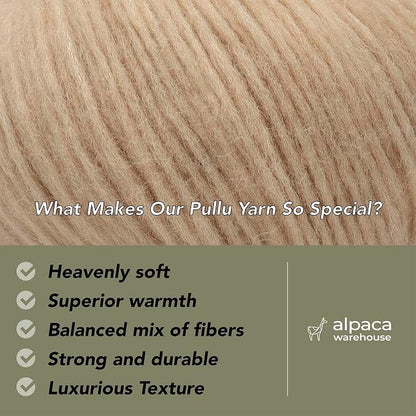 Pullu - Baby Alpaca Merino Wool Yarn Set of 3 Skeins Worsted Weight - Sourced - Image 2