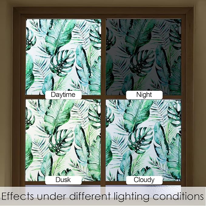 DKTIE Nature Pattern Rainbow Window Film Decorative Stained Glass Window Film - Image 9