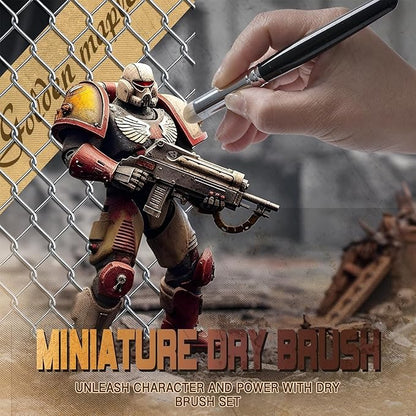 Golden Maple Miniature Paint Brushes Drybrush-10pcs Micro Detail Paint Brush Set - Image 2