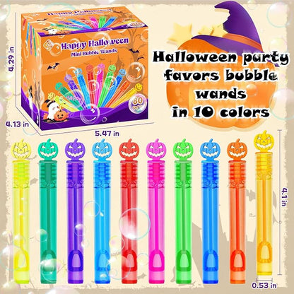 80 Piece Halloween Party Favor Bubbles, Halloween Bubble Wands Bulk - Image 2