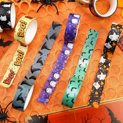 Halloween Washi Tape Set 16 Rolls, Fall & Spooky Decorative Tape, Autumn Washi - Image 6