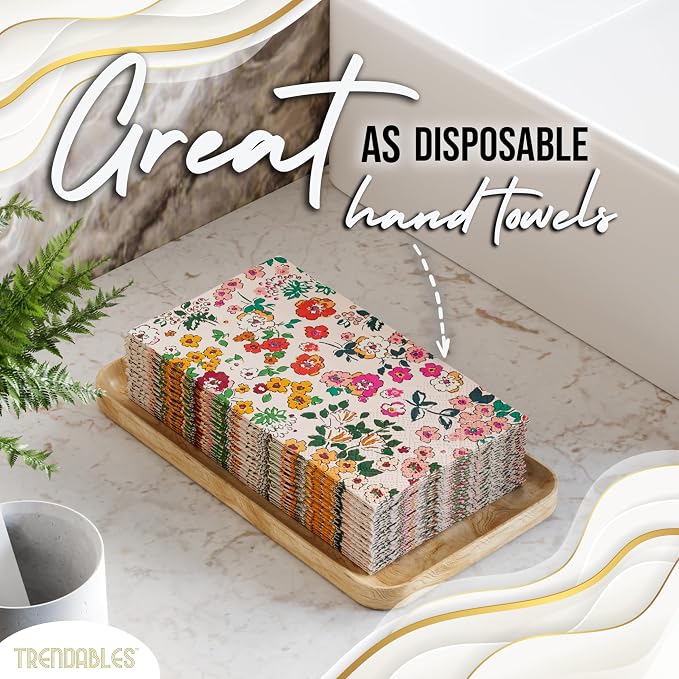 Trendables Floral Napkins for decoupage 200 Pcs 3 Ply floral paper napkins - Image 4