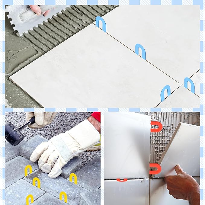 Horseshoe Shim Tile Spacers 1/8 Inch Tile Spacers U Shape Plastic Shims - Image 2