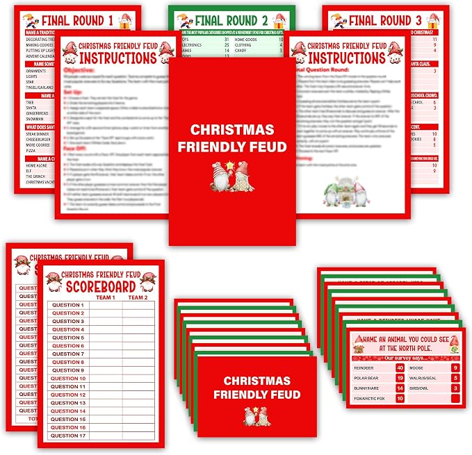 Christmas Friendly Feud Game, Funny Christmas Party Games, Friendly Feud Trivia by Unknown