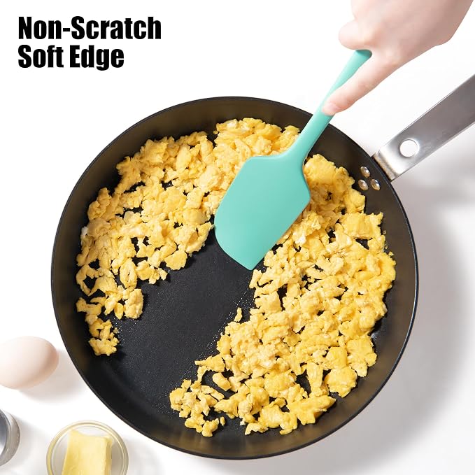 600°F Heat Resistant Silicone Spatula, Doosu High Temp Flexible Kitchen Rubber - Image 4