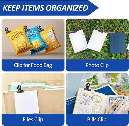 30 Pack Bulldog Clips 0.87 Inch Small Hinge Paper Clips Metal Hinge Clips - Image 5