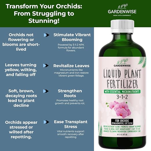Liquid Orchid Fertilizer Concentrate 3-1-2 - Image 2